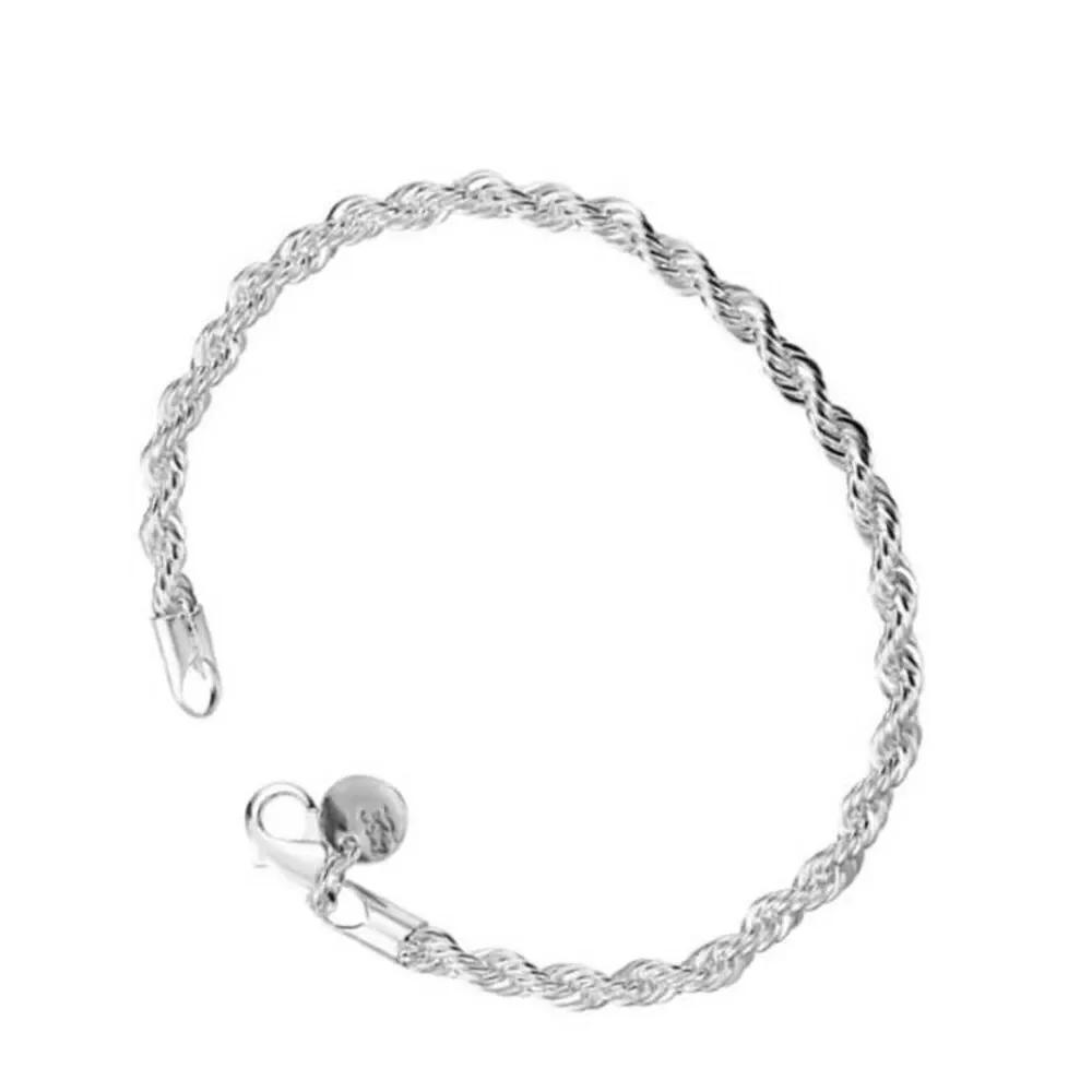 Silver Rope Bracelet
